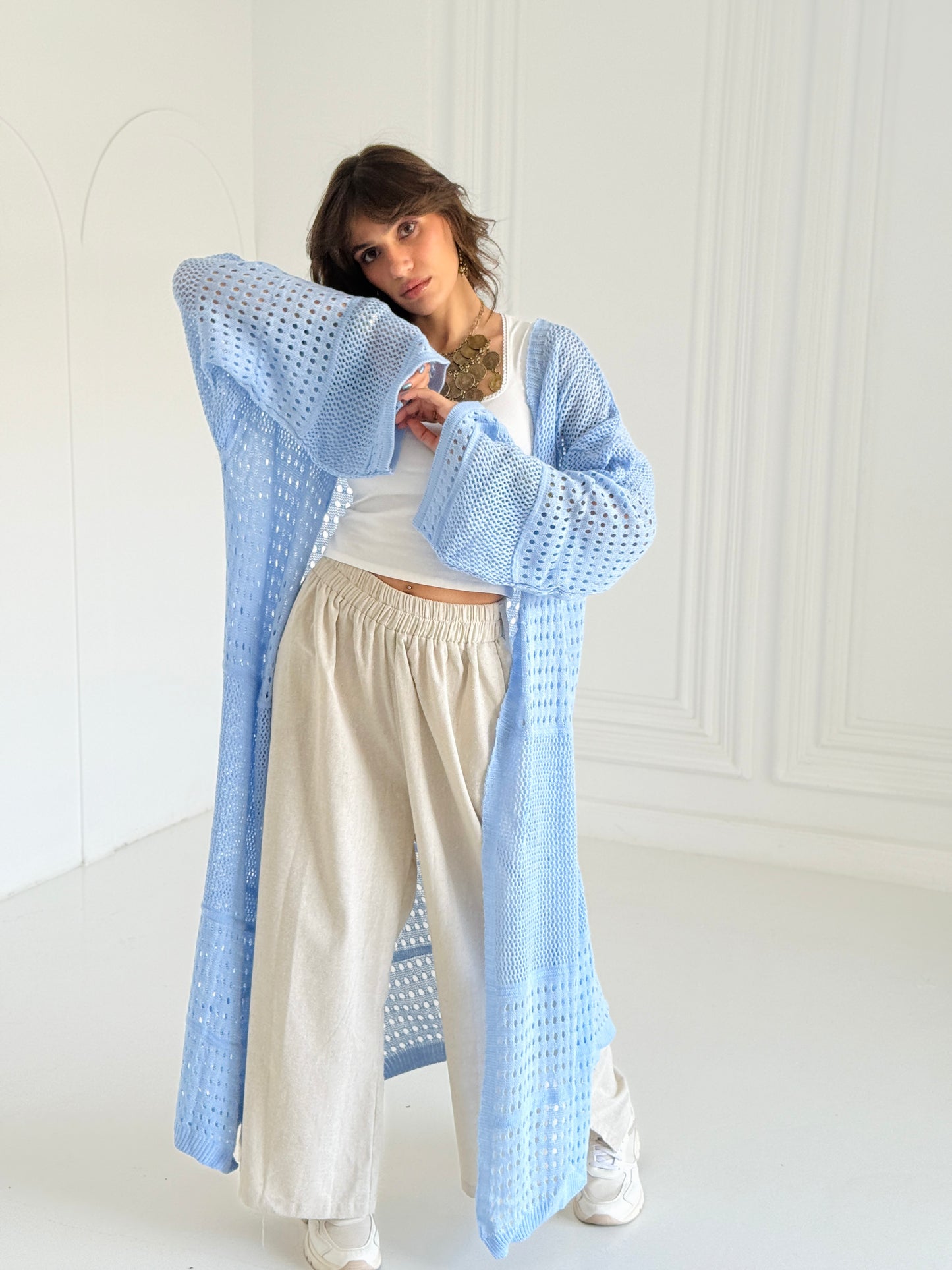 Porto Cotton Summer knit Cardigan