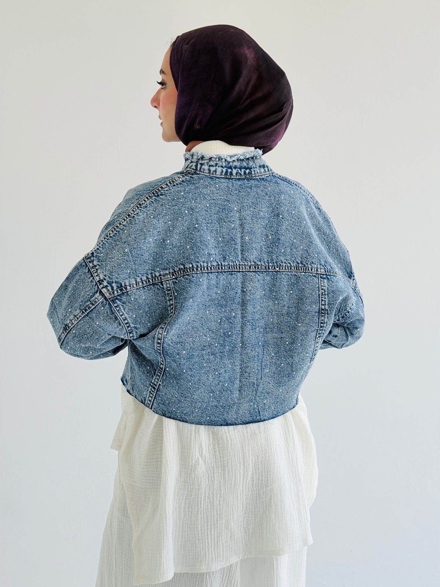 Stardust cropped Denim Jacket