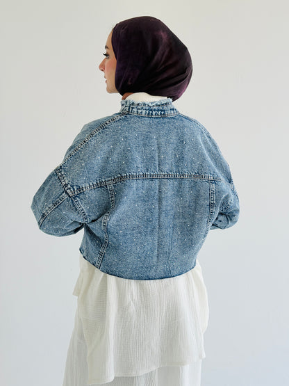 Stardust cropped Denim Jacket