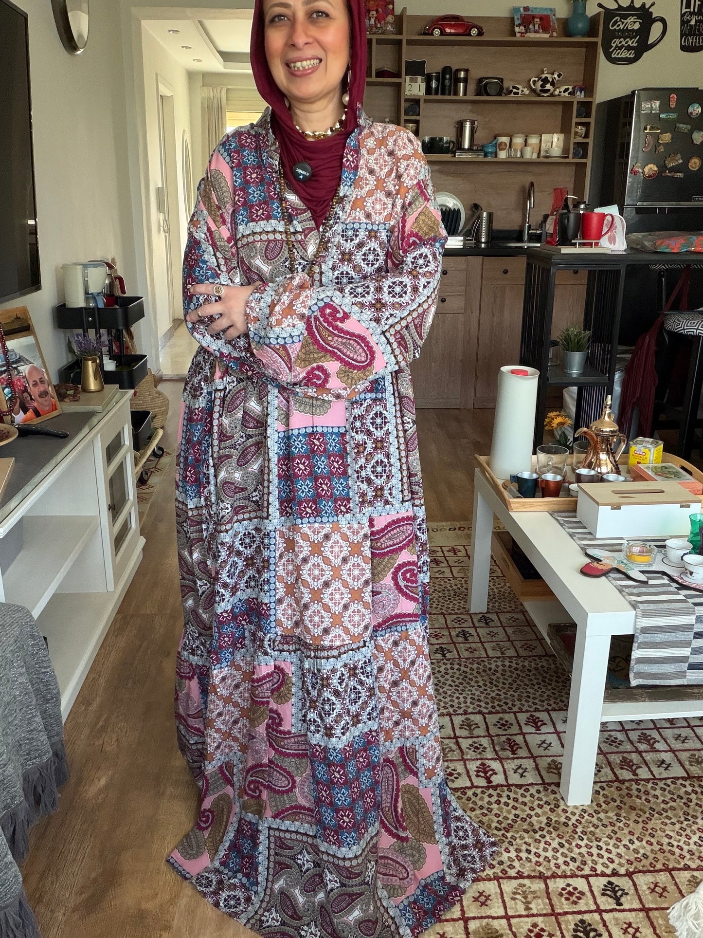 Artistic Cotton Maxi Dress