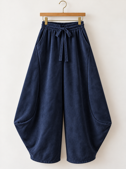 Suede Balloon Pants