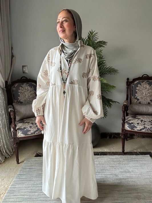 Embroidery Linen dress