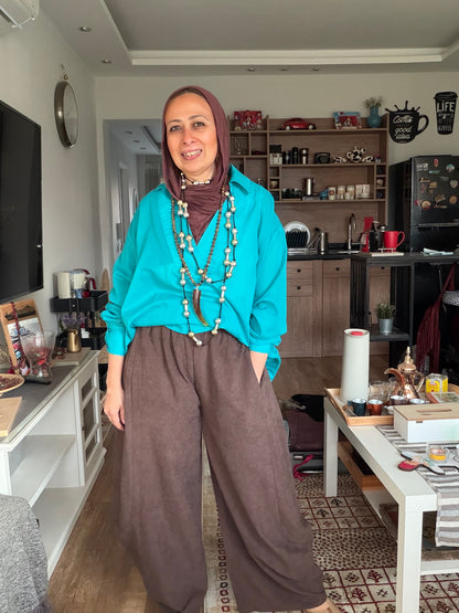 Brown Balloon Pants
