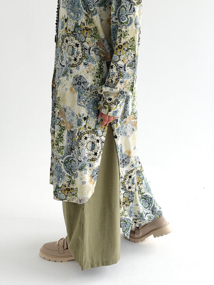 Lora Cotton Shirt Dress in Olive
