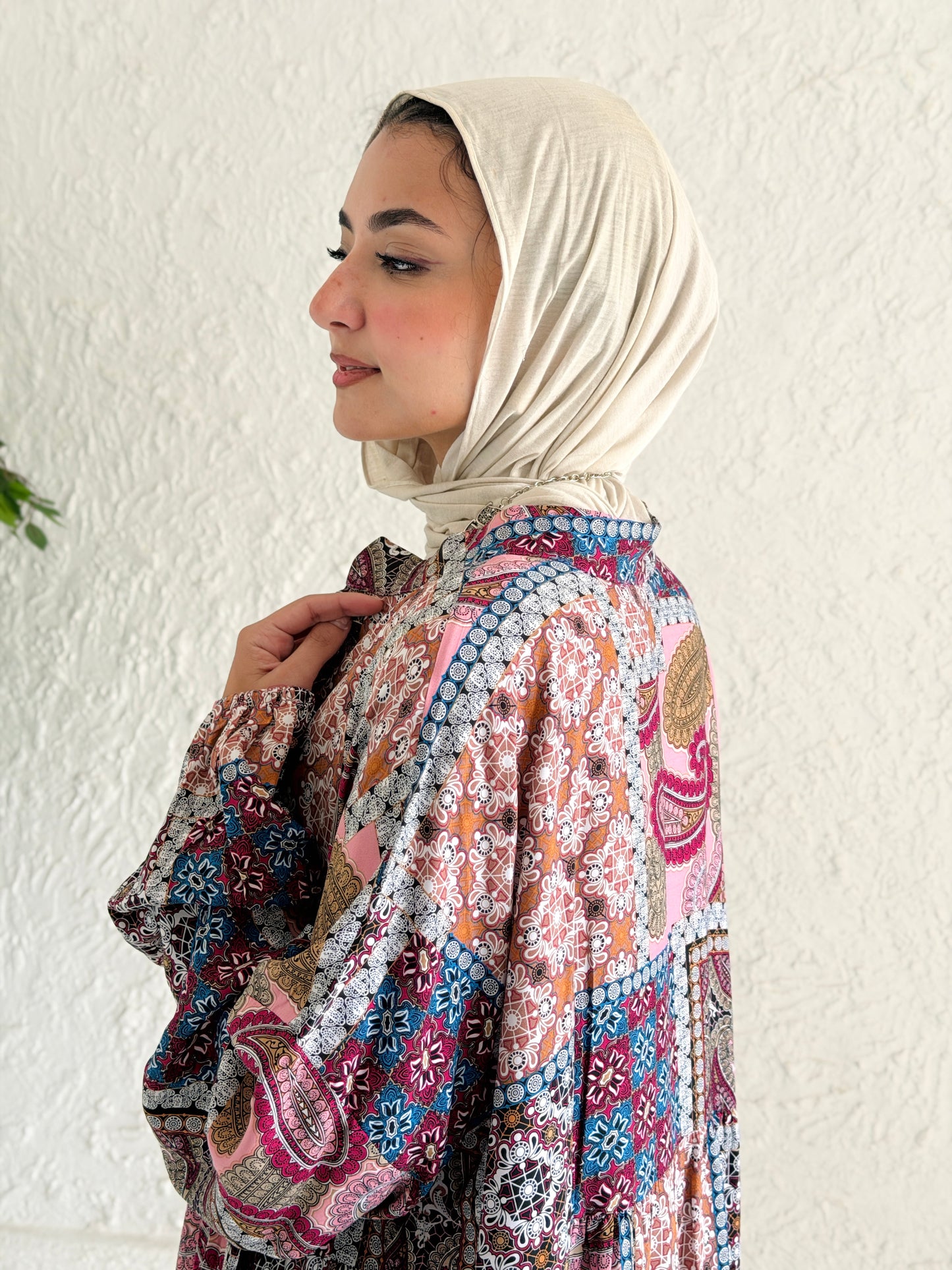 Artistic Cotton Maxi Dress