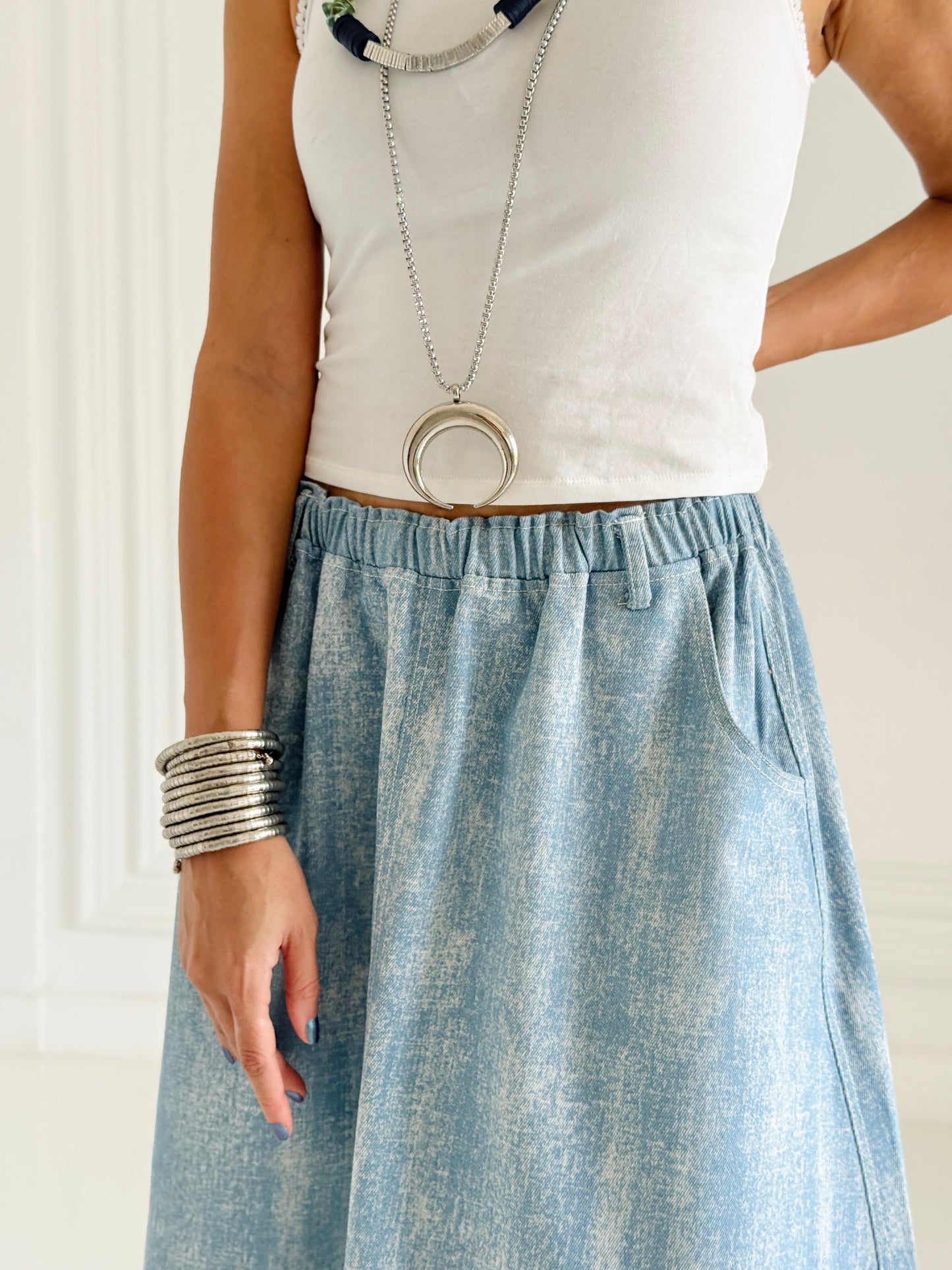 Denim Skirt Light blue