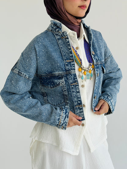 Stardust cropped Denim Jacket