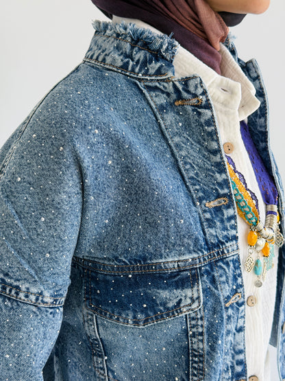 Stardust cropped Denim Jacket