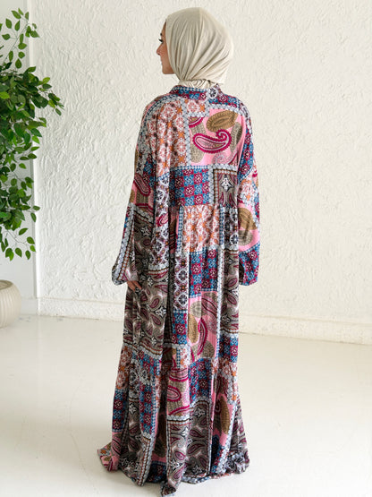 Artistic Cotton Maxi Dress