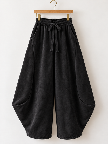 Suede Balloon Pants