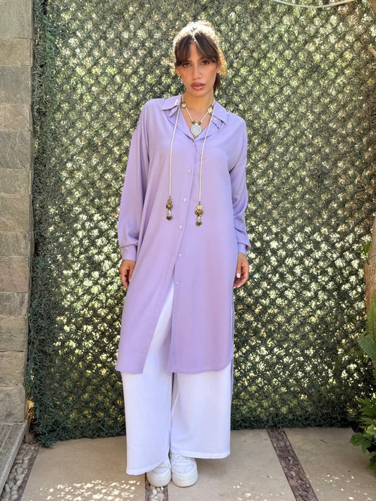 Lavender Cotton Shirt