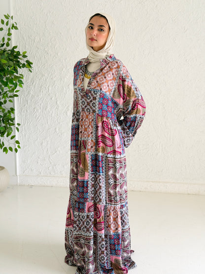 Artistic Cotton Maxi Dress