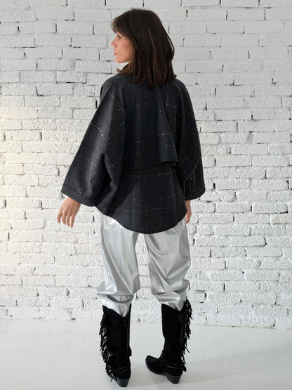 Midnight black silver Cape
