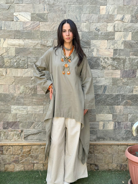 High Low Shirt - Olive