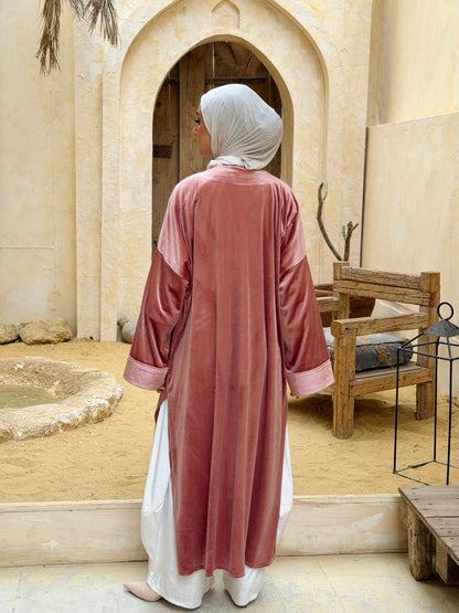 رَوْح — Rouh  Embroidery velvet Abaya "brick"