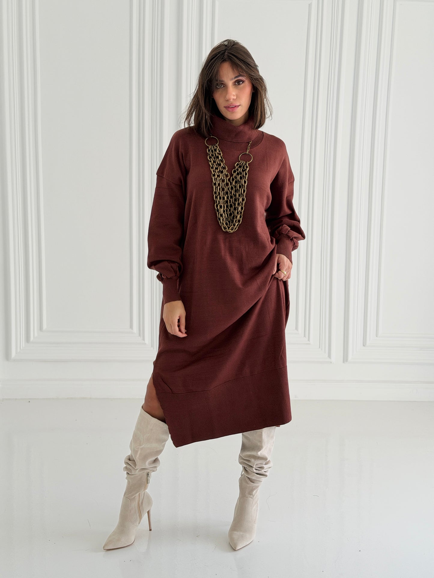 Soft Aura Dress In Choco.brown