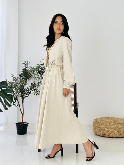 Linen Dress - Beige