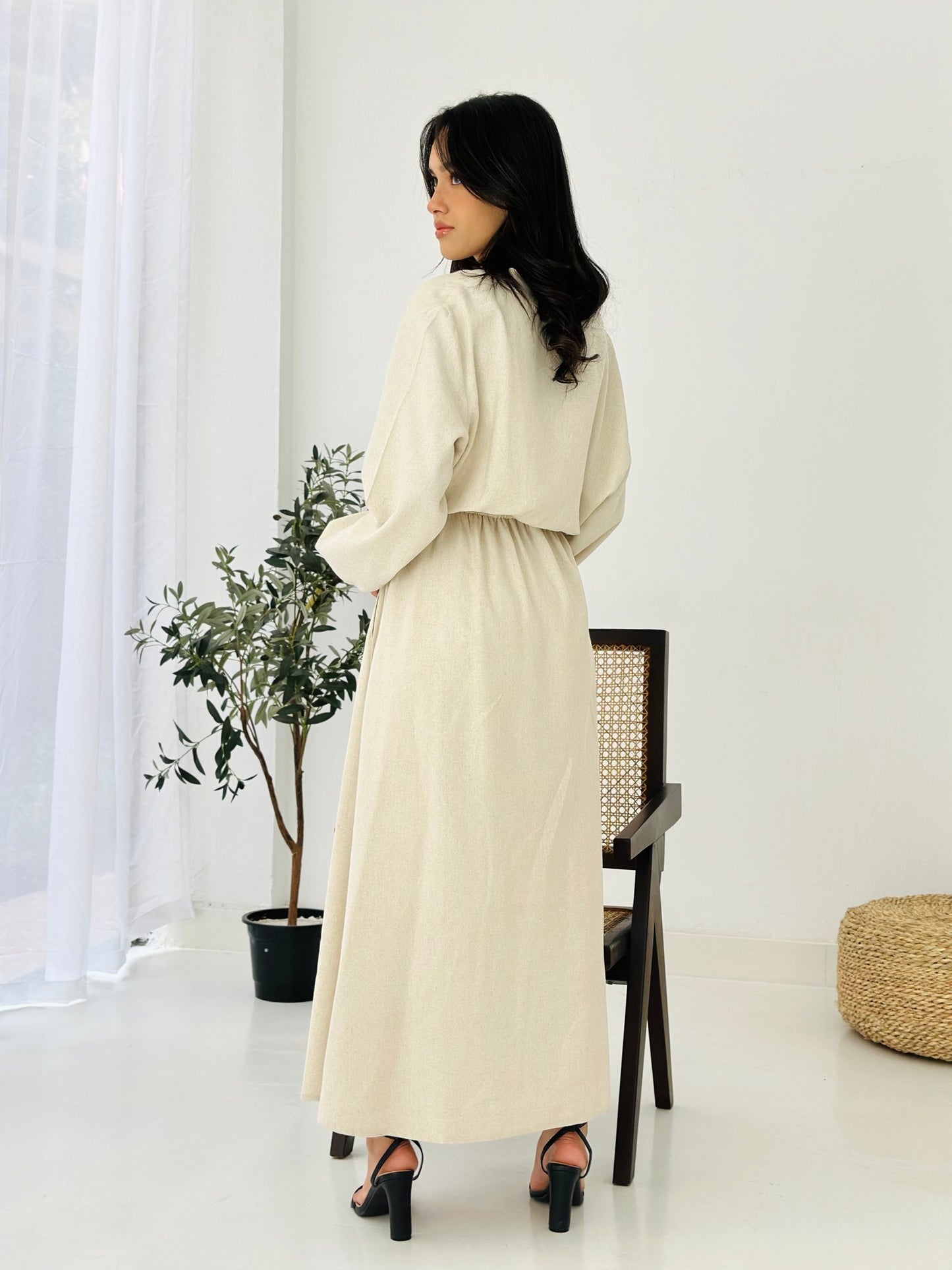 Linen Dress - Beige