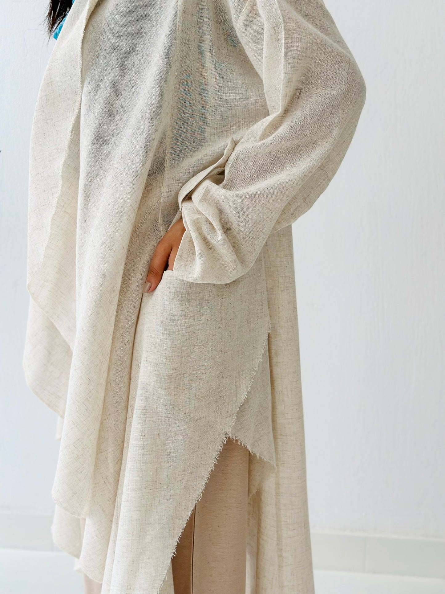 Linen Cardigan - Beige