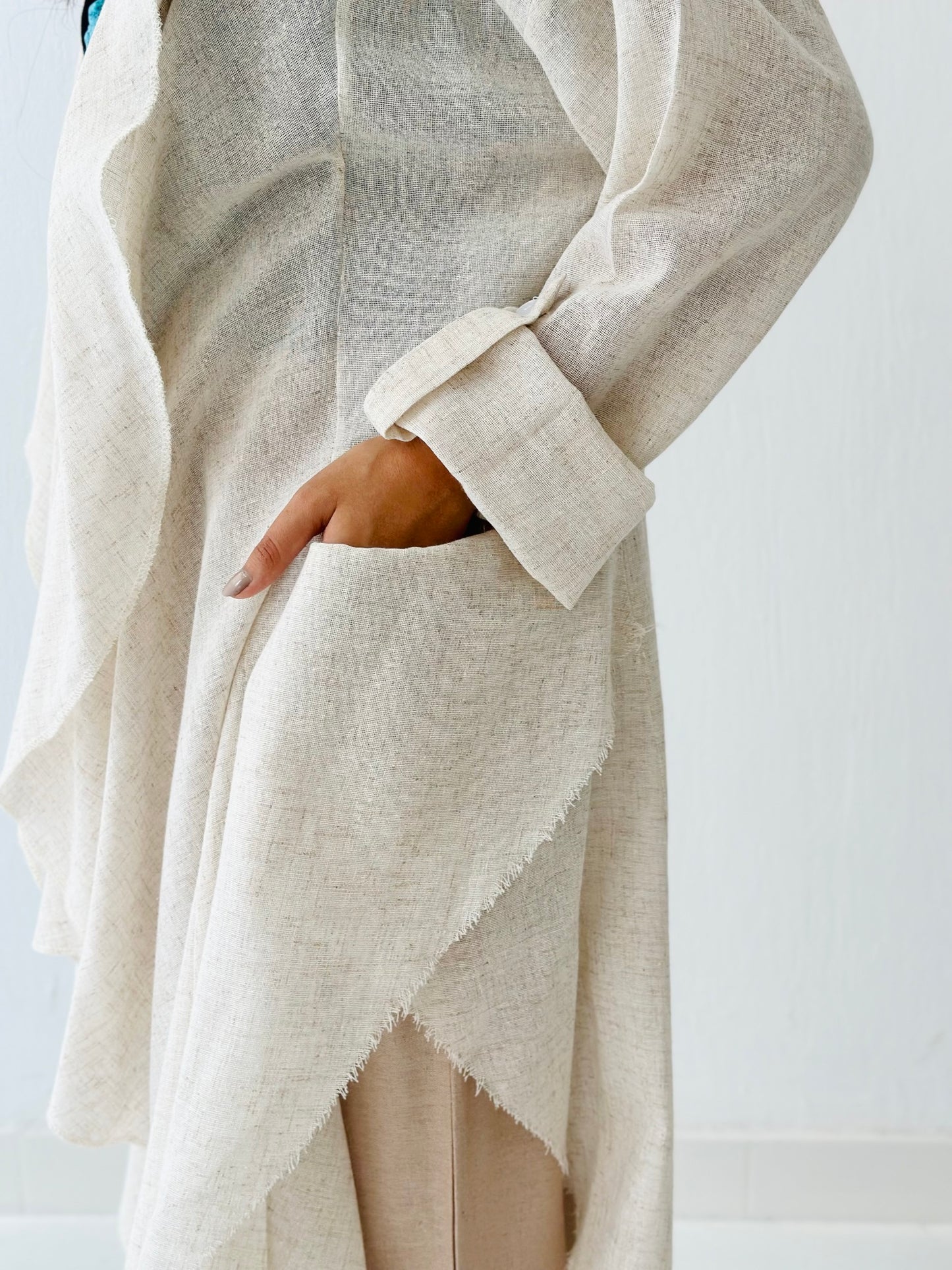 Linen Cardigan - Beige