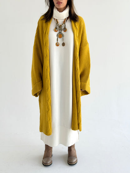Timeless Knit Cardigan In Mustard