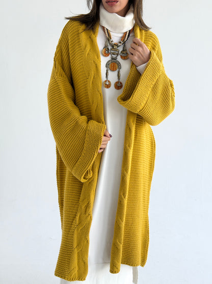 Timeless Knit Cardigan In Mustard