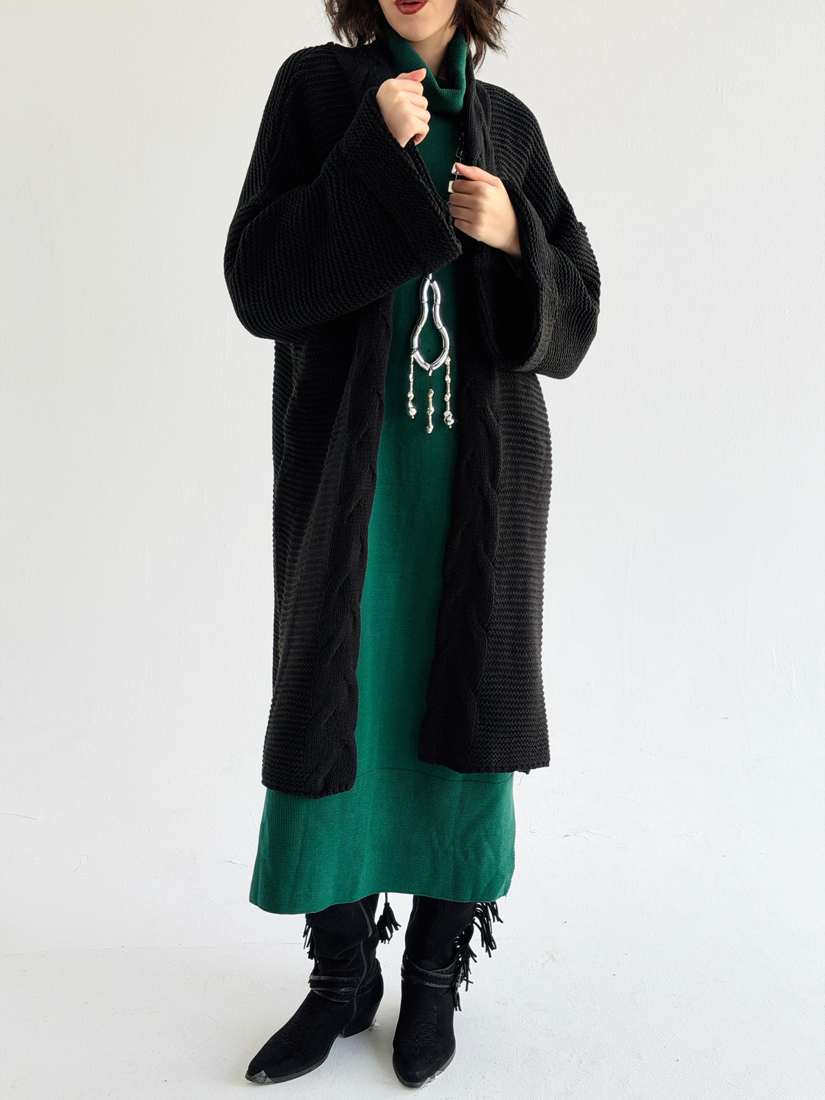 Timeless Knit Cardigan In Black