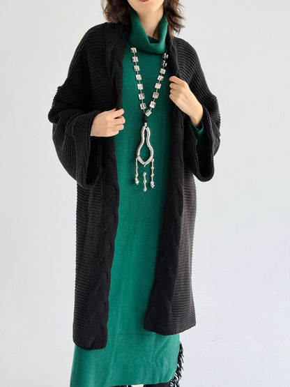 Timeless Knit Cardigan In Black