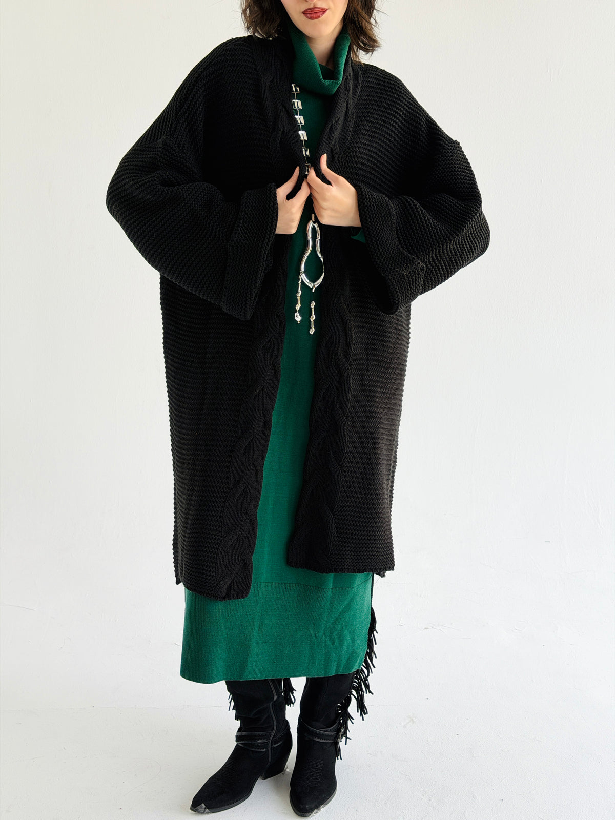 Timeless Knit Cardigan In Black