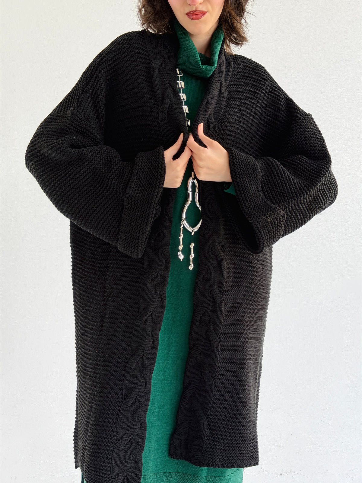 Timeless Knit Cardigan In Black