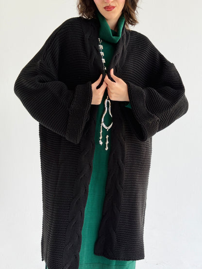 Timeless Knit Cardigan In Black