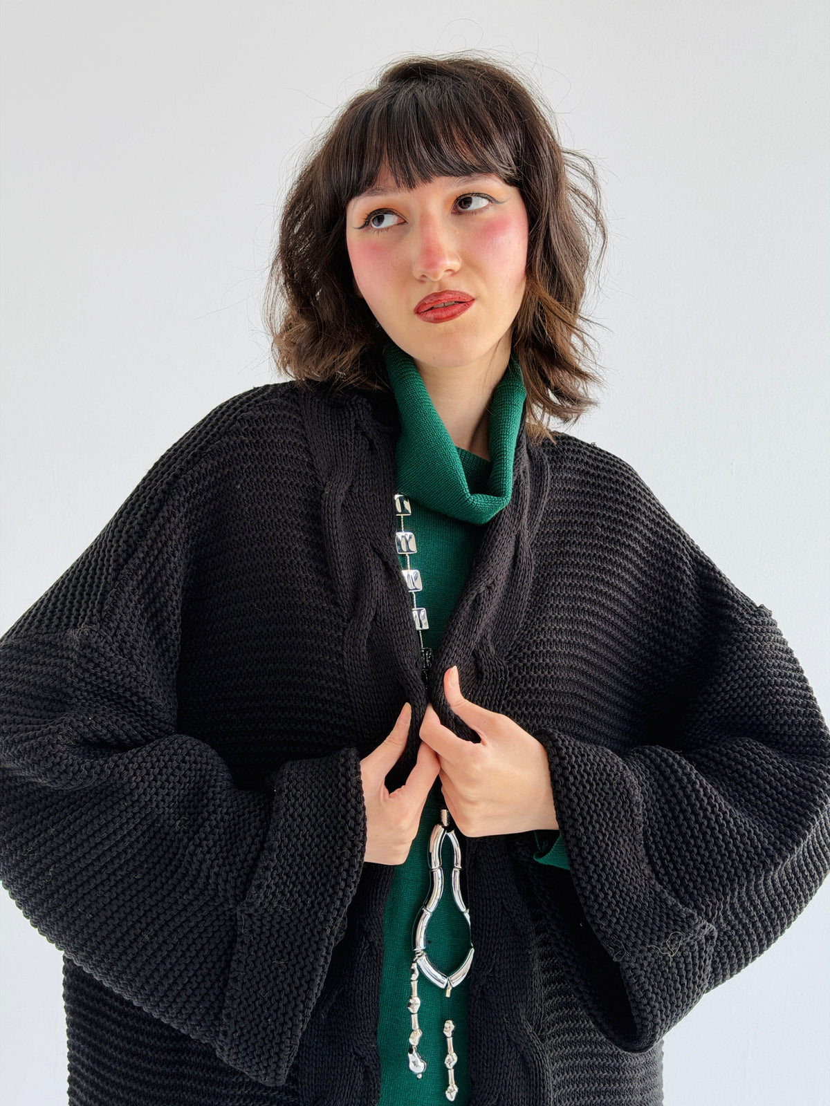Timeless Knit Cardigan In Black
