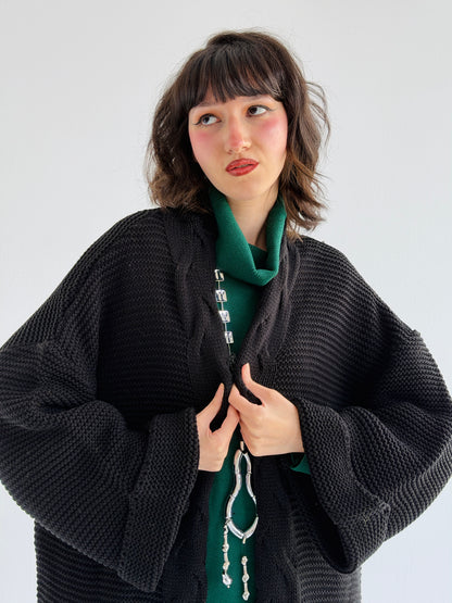 Timeless Knit Cardigan In Black