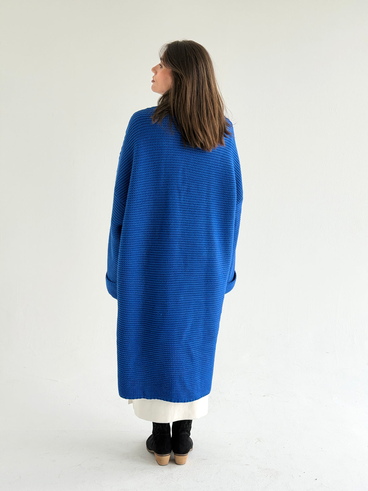 Timeless Knit Cardigan In Royal Blue