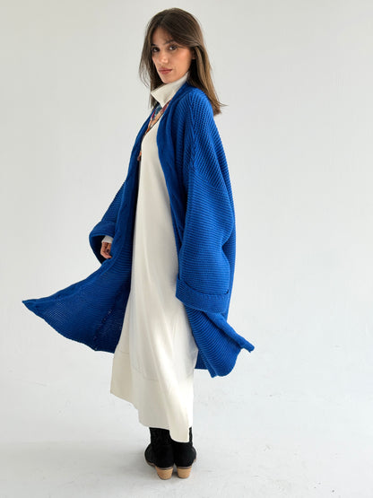 Timeless Knit Cardigan In Royal Blue