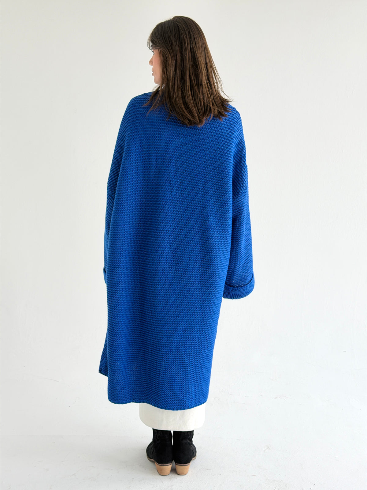 Timeless Knit Cardigan In Royal Blue