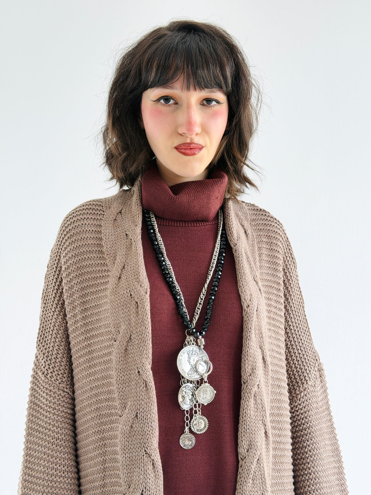 Timeless Knit Cardigan In Cafe
