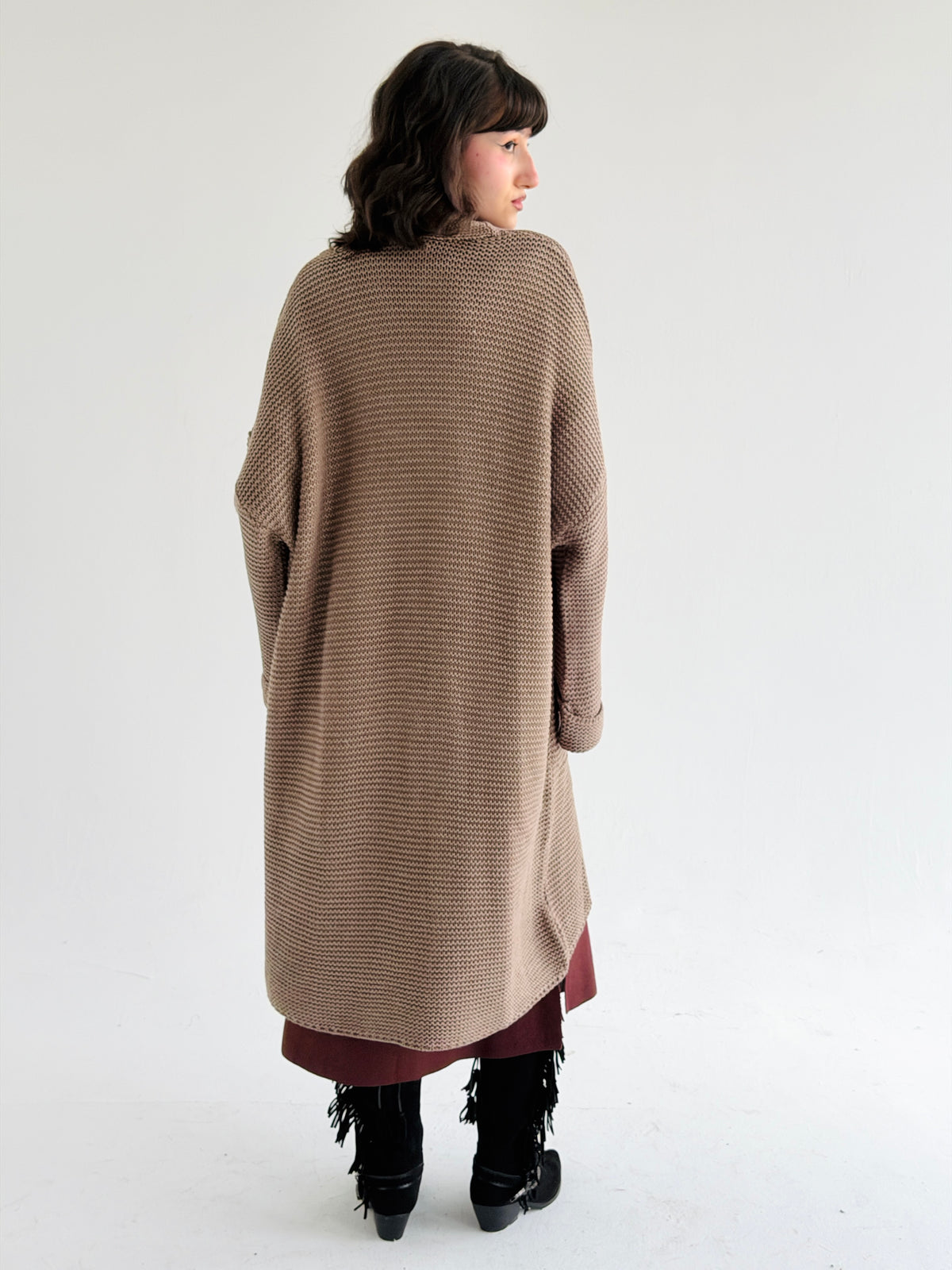 Timeless Knit Cardigan In Cafe