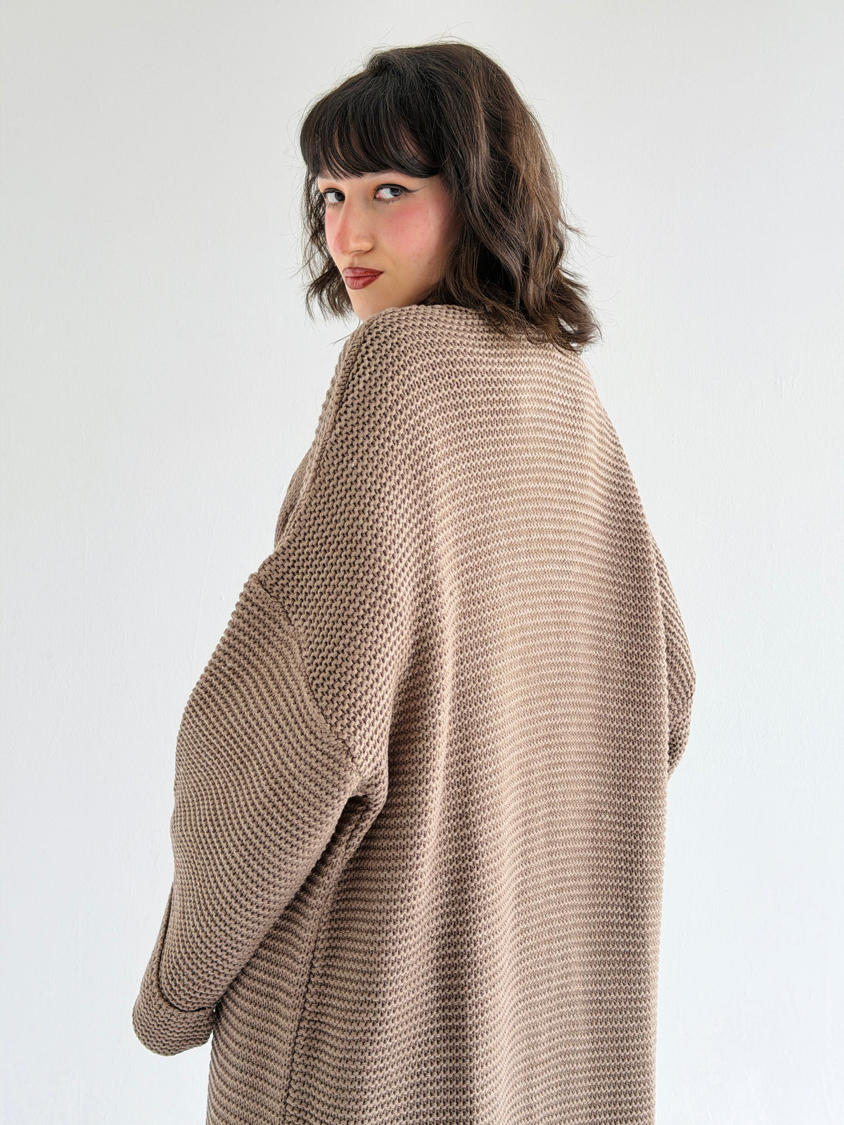 Timeless Knit Cardigan In Cafe