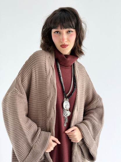 Timeless Knit Cardigan In Cafe