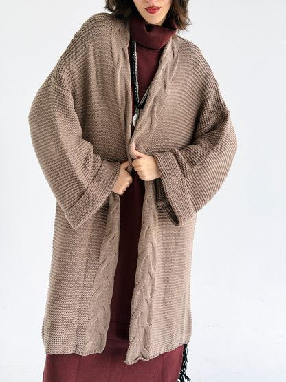 Timeless Knit Cardigan In Cafe