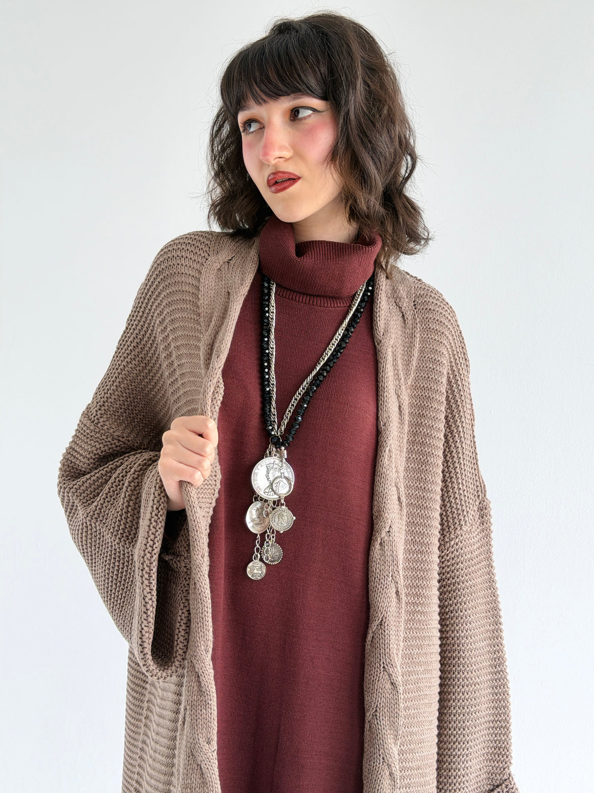 Timeless Knit Cardigan In Cafe