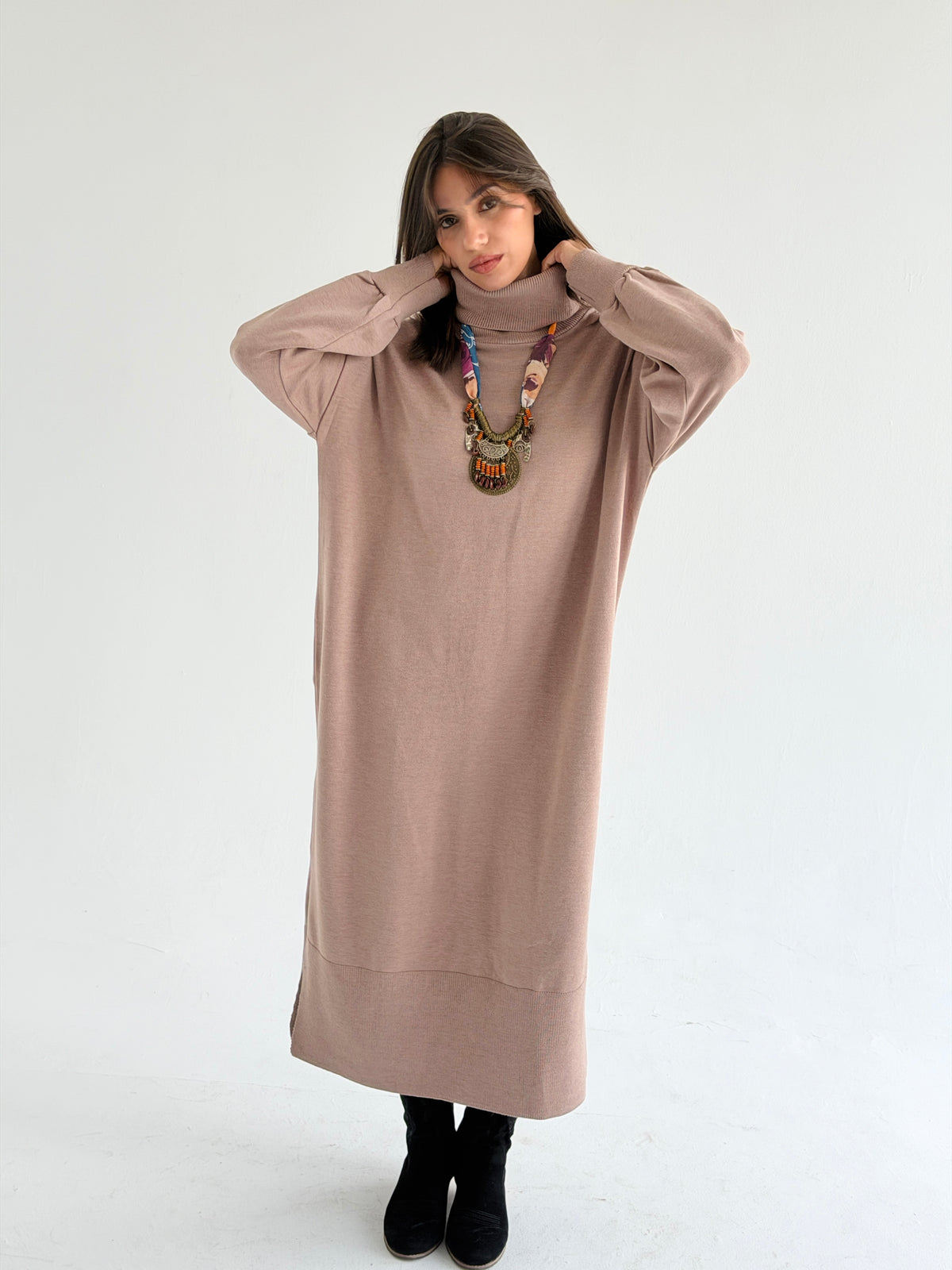 Soft Aura Dress In Cafe