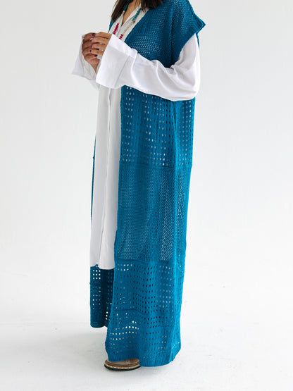 Breeze Light Wool Vest In Petrol Blue