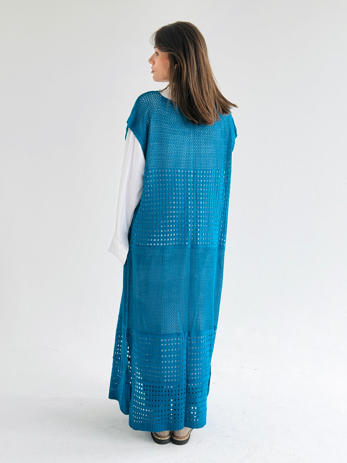 Breeze Light Wool Vest In Petrol Blue