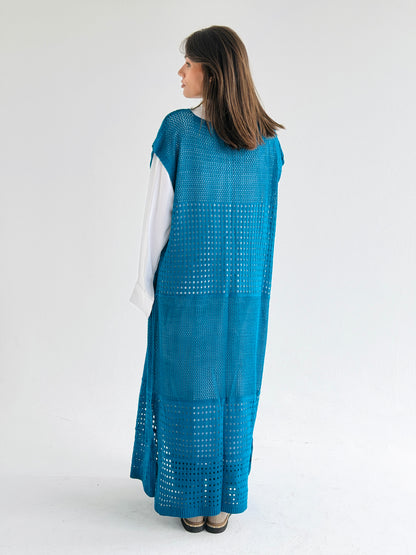 Breeze Light Wool Vest In Petrol Blue