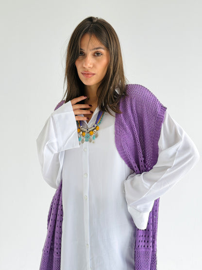 Breeze Light Wool Vest In Lilac