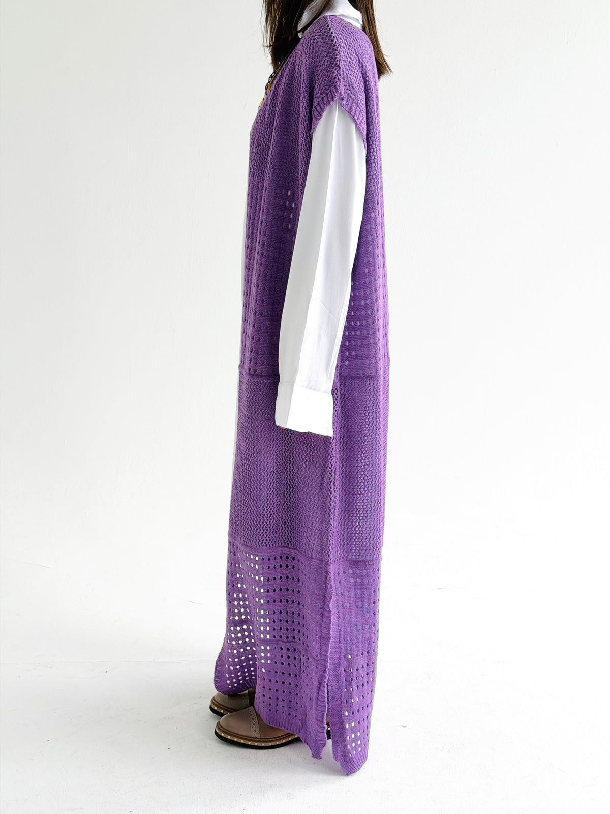 Breeze Light Wool Vest In Lilac