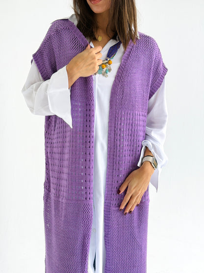 Breeze Light Wool Vest In Lilac