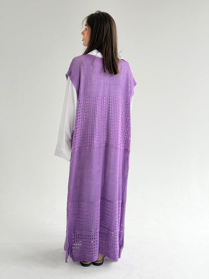 Breeze Light Wool Vest In Lilac